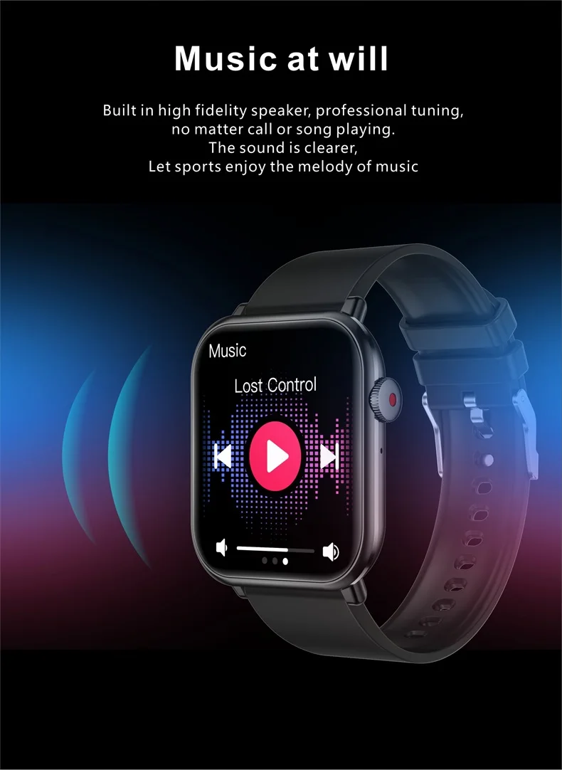 2023 Reloj QX9 Wearable Device Phone Call Smart Watches with Body Temperature BT Calling Sport Smartwatch with Big Screen