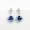 Lab Created Royal Blue Sapphire Earrings