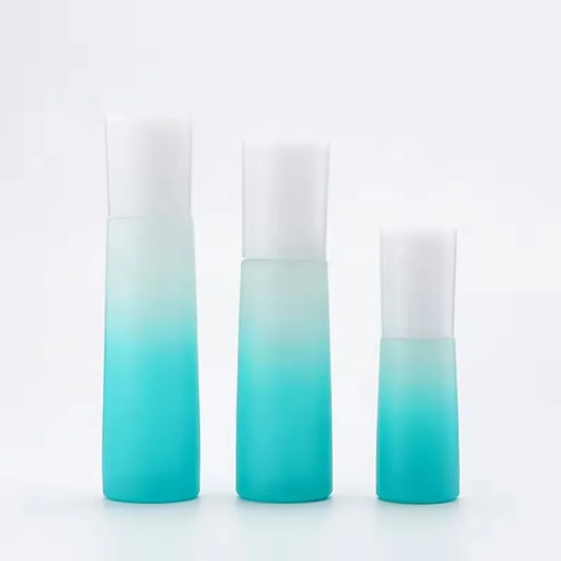 High-end glass bottles toner lotion serum cream cosmetic packaging supplier luxury cosmetic skincare glass packaging manufacture