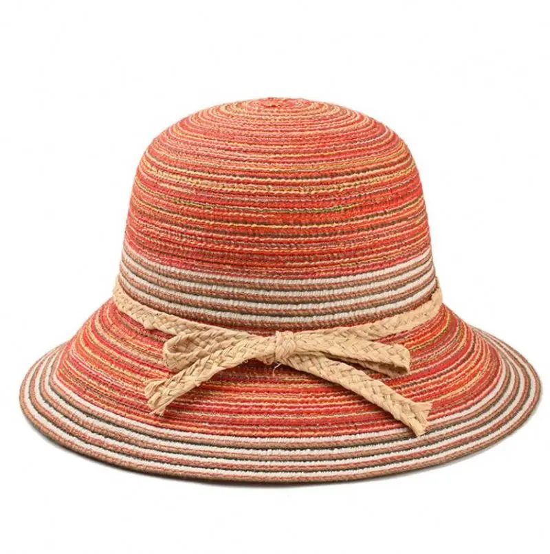 Wide Brim Straw Ribbon Hat Customized 