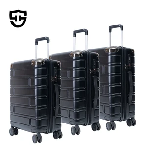 Luxury Metal Hard Shell Spinner Suitcase Travel Trolley Case  ABS+PC Luggage Set With 360 Degree Wheels With TSA Locks