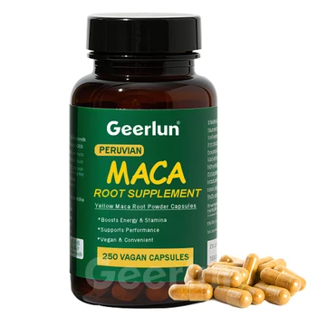 2025 Hot Selling Natural Organic Maca Root Powder Herbal Supplements Providing High Energy Capsules for Men
