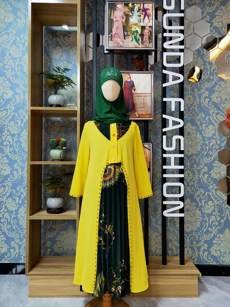 Islamic Clothing Girls Abaya Muslim Girls Dress 2 Pcs Hijab Sets Hijab  Islamic Dress for Kids Girls