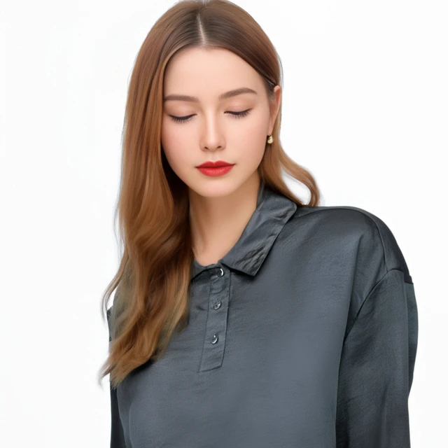 Elegant commuting custom work blouse office-blouse-ladies models of satin blouses