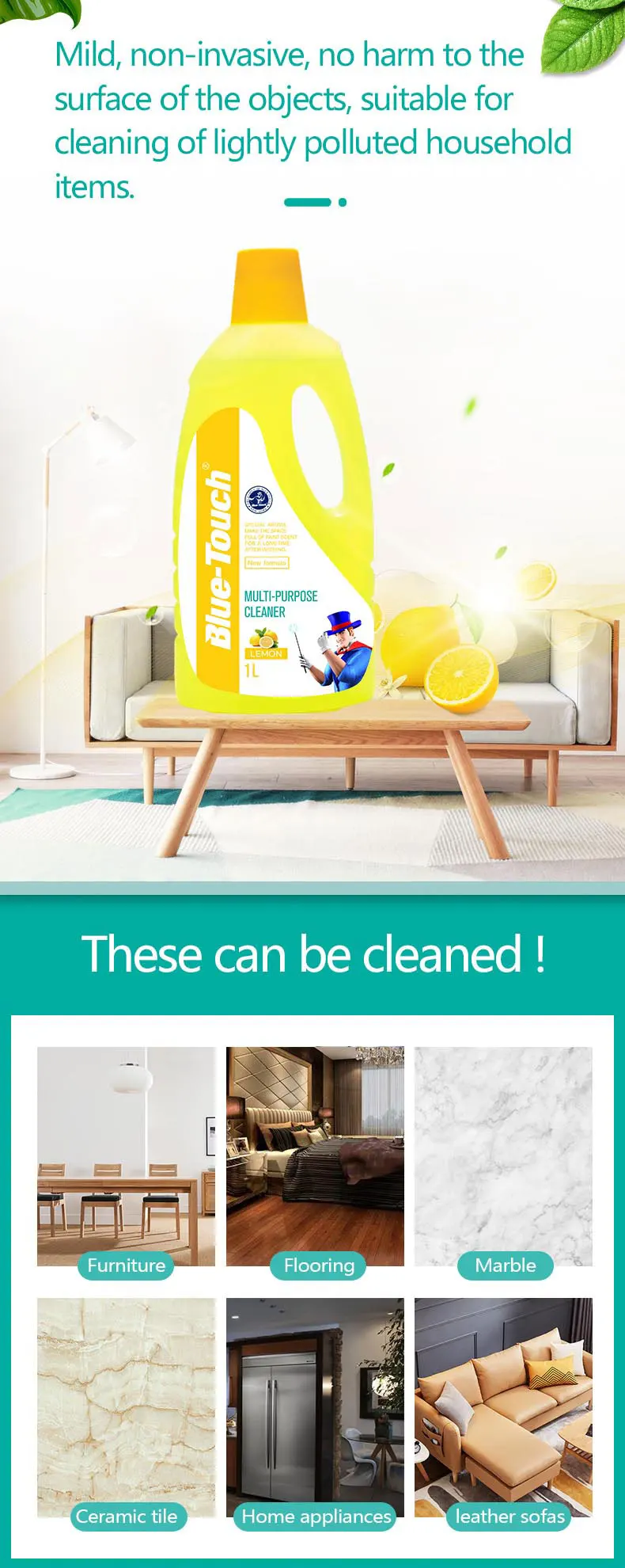 Blue-touch All Purpose Cleaner - 1 Liter Lavender Concentrate