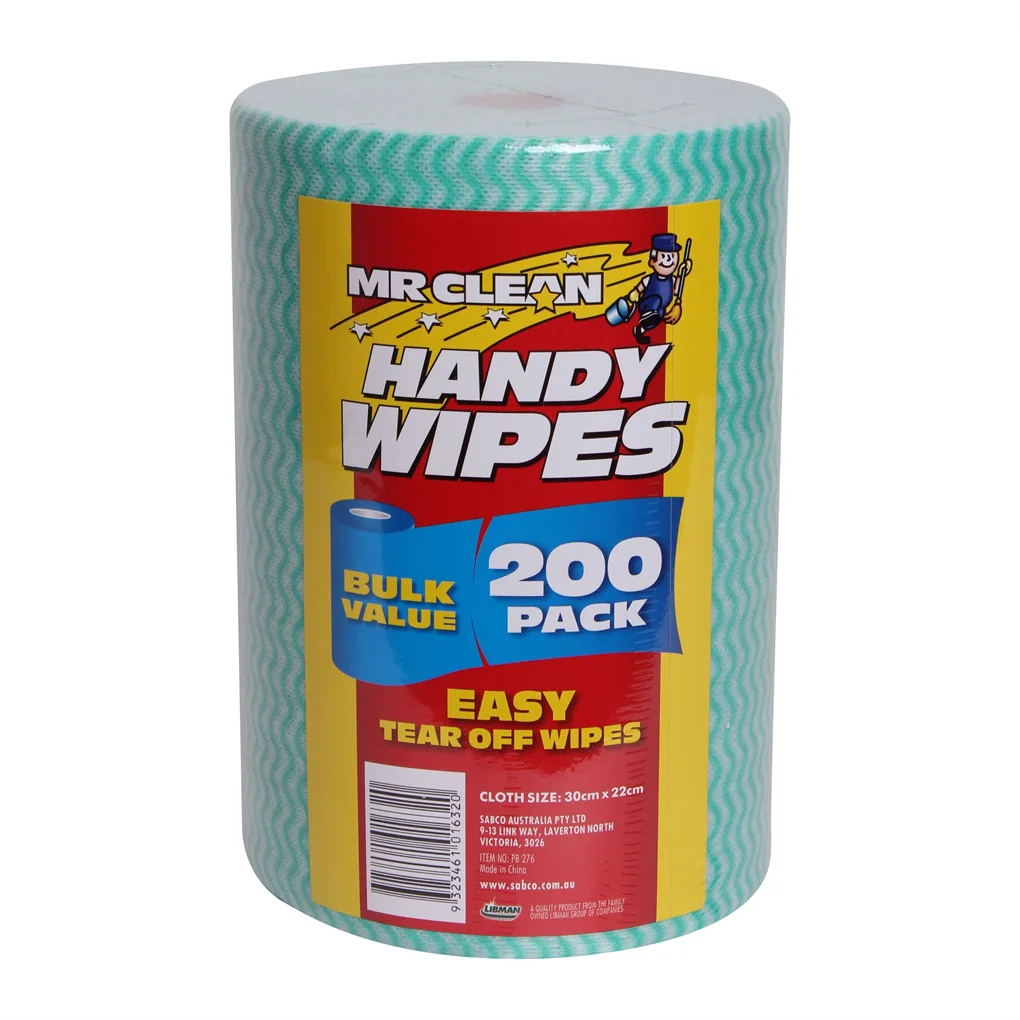 70% Viscose Super Absorbent Multipurpose Nonwoven Heavy Duty Chux Blue Perforated Dry Wipes Roll Reusable Kitchen Cleaning Cloth