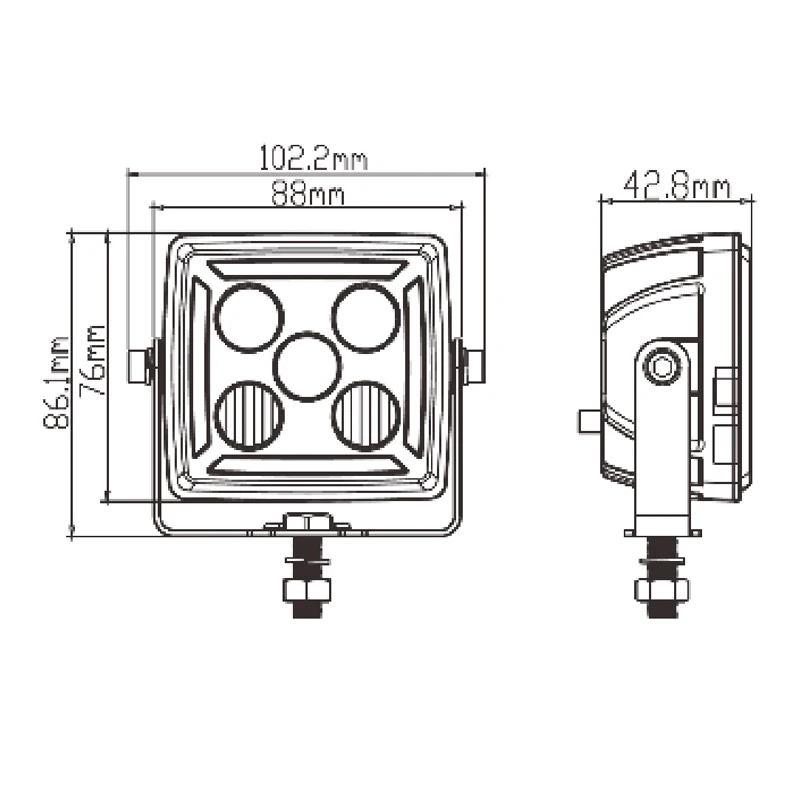 4-дюймовый светодиодный Рабочий фонарь 18 Вт с DRL для внедорожника, полноприводного грузовика, трактора, 4x4 ATV SUV 12 24 В, точечный прожектор 4,3 дюйма, светодиодный фонарь дальнего света