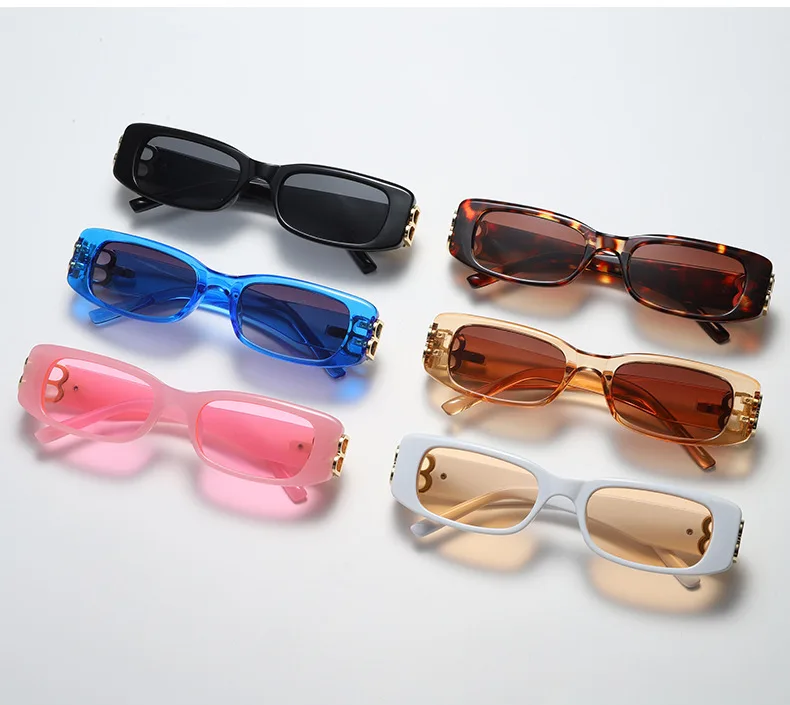 2023 Trendy Polycarbonate Lenses Square Sun Glasses Pc Unisex Uv400
