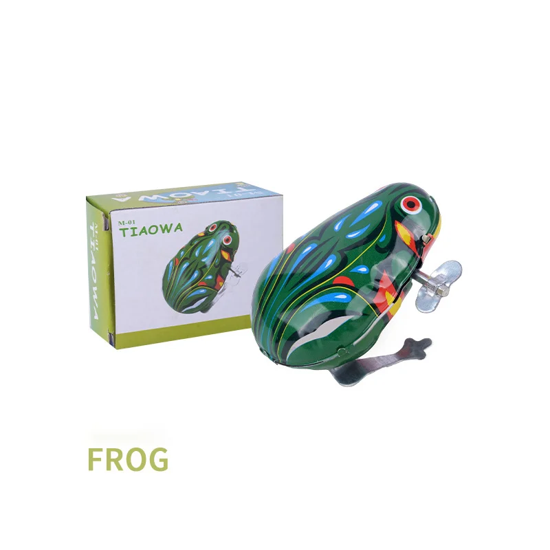 Оптовая продажа классические фигурки из оловянной прыгающей железной лягушки заводные игрушки для детей детские
