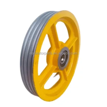 Elevator Traction Motor Deflector Sheave Wheel D410*3 Grooves