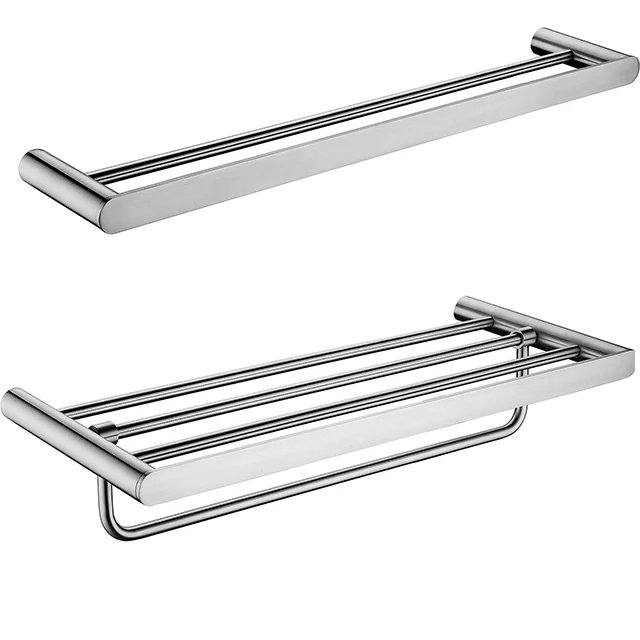 Bathroom metal stainless steel 304 bathroom accessories set wall mount chrome towel rail
