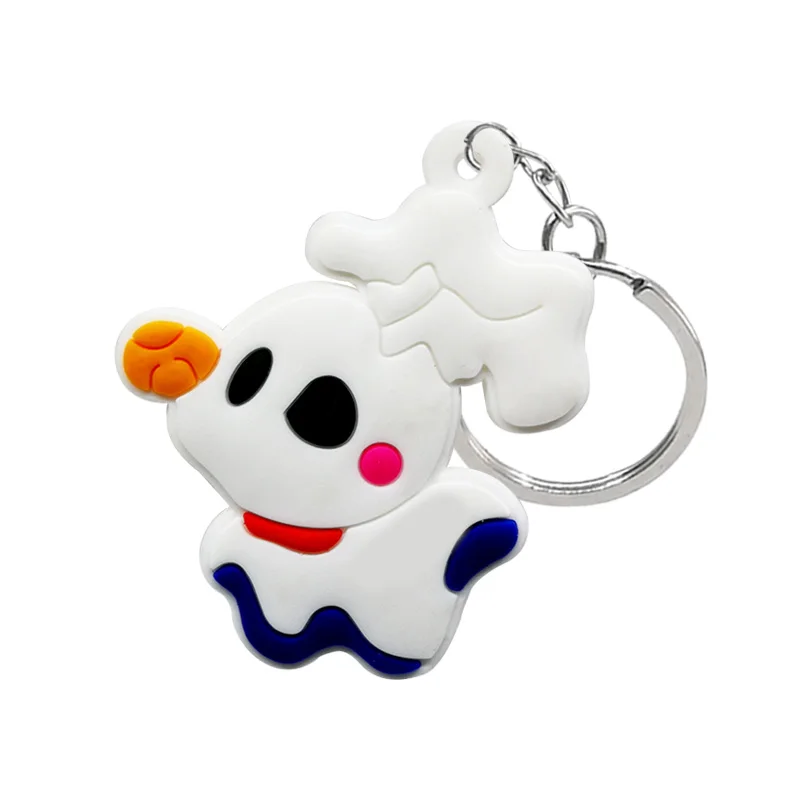 HYB Kuaji new 2D horror style key rings anime rubber key chains key chain accessories wholesale custom keychain