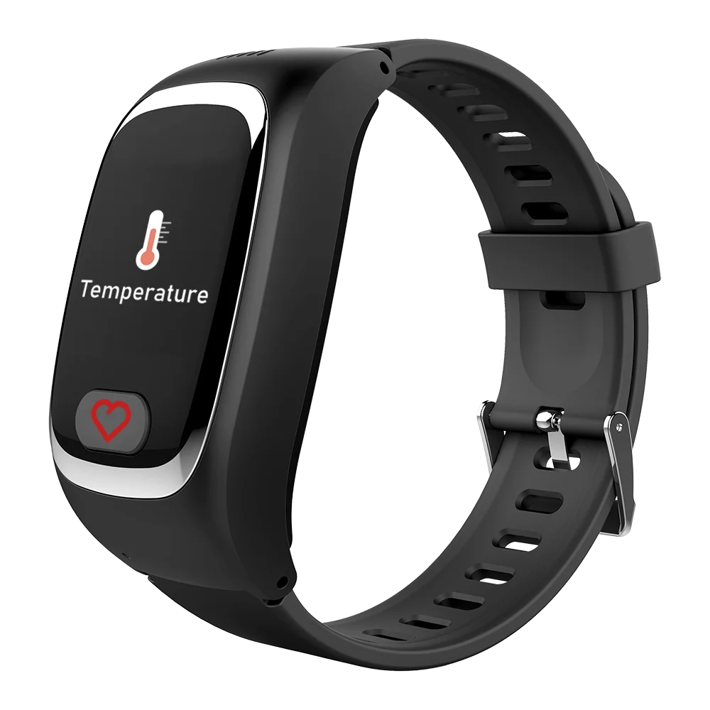 Emergency Call Button GPS Smart Watch GSM Mobile Phone With Body Temperature Monitoring for Elderly