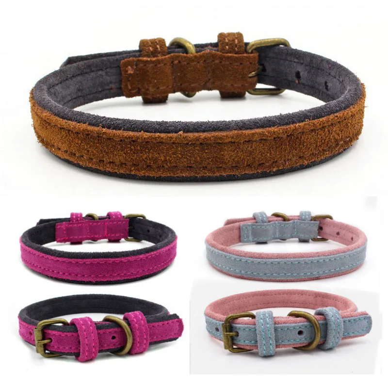 beaded leather dog collar