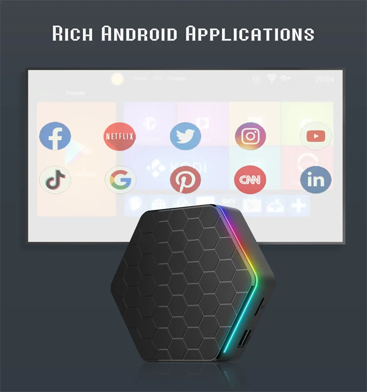 TV Box Android 12.0, Android Box 4GB RAM 64GB ROM, Allwinner H618 Quad Core, supporta HD 6K/3D/H