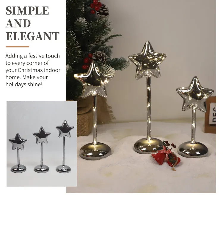 High-value creativity ingenious design Christmas crystal amazing tree shaped other decoration with tall pole for sale supplier