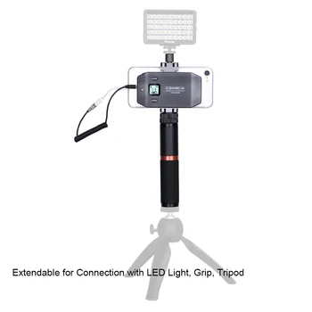 Light-weight Video Wireless Microphone Comica CVM-WS50(B) UHF 6 Channel Integrated Metal Smartphone Clamp Microphone detail image