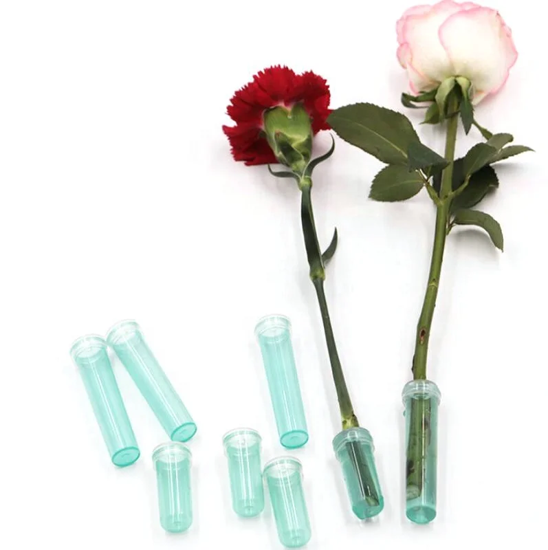 Floral Water Tubes 2.8 Inch Plastic Water Tubes for Floral Flower Vials  with Cap