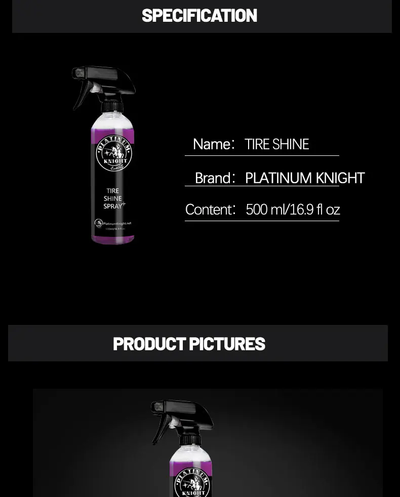 Tire Shine Tryes Wheel Protective Coating Spray 500ml Tire Coating Tire