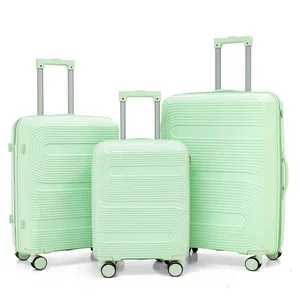 custom logo custom logo Fashion Classic Expandable Spinner Trolley Case ABS Three-Piece Luggage Set Men Women Students Travel Suitcase New Arrival