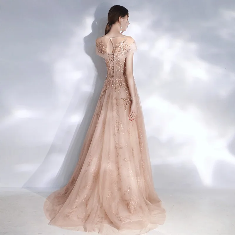 SWS656 Woman Elegant Pink Sequins Evening Dress Long Plus Size Formal Gowns Ladies Formal Party Dresses SWS656 Woman Elegant Pink Sequins Evening Dress Long Plus Size Formal Gowns Ladies Formal Party Dresses