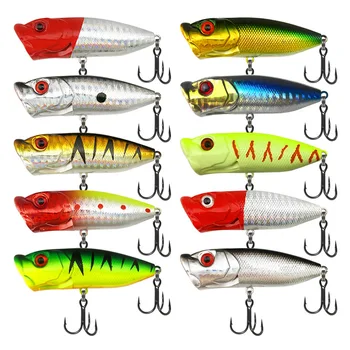 Wholesale Long Cast Topwater Popper Hard Lure, 7cm 12g Multicolor Bionic ABS Rattle Ball Glow in the Dark Fishing Bait – Popper – view 4