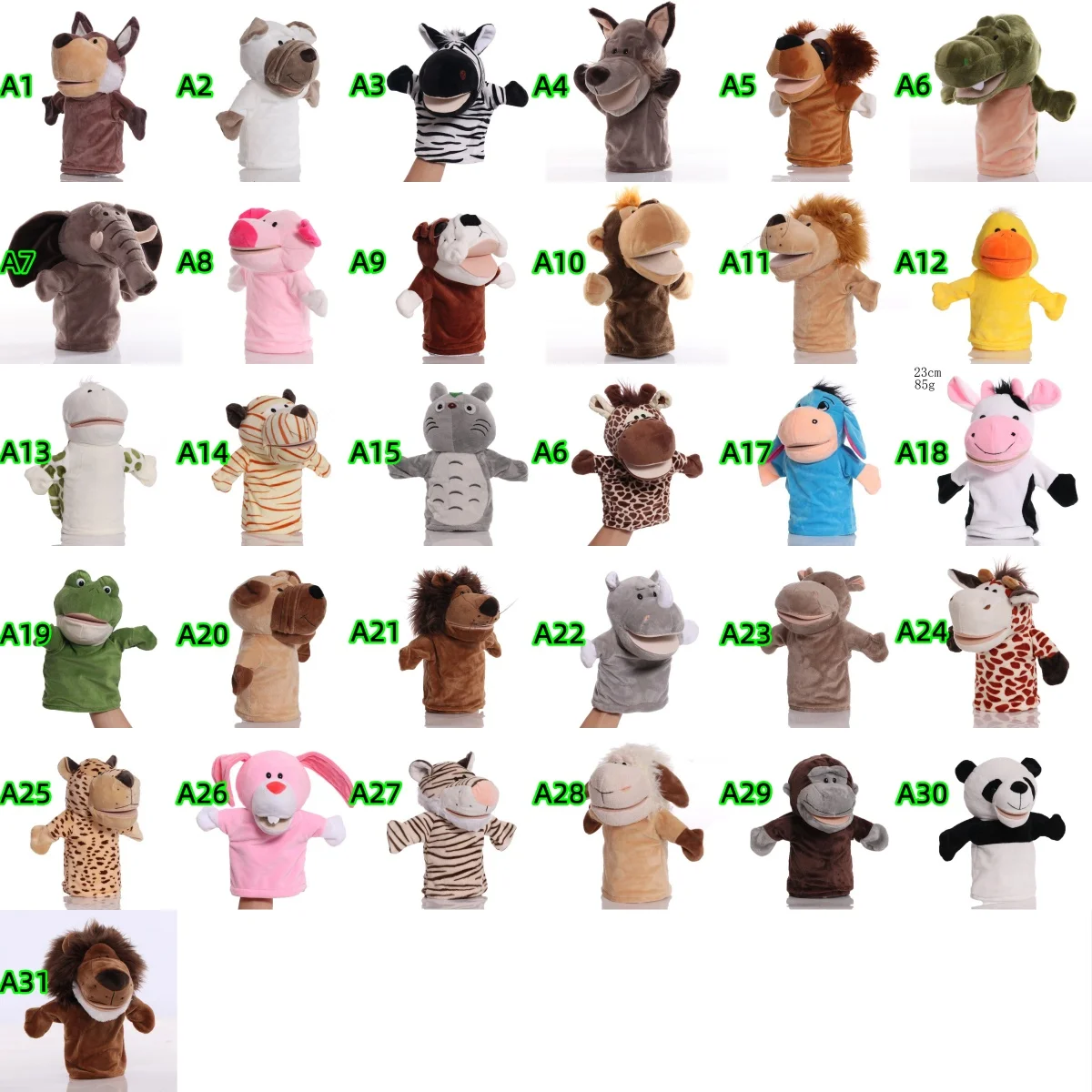 In Stock Soft Animal Hand Puppet with Moving Mouth - Cartoon Plush Doll for Parent-Kid Play, Interactive Talking Stuffed Toy