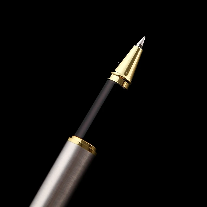 High Quality Metal Roller Pen Set Roller Tip Black and Gold Boss Signature Pens with Extra Ink Refills