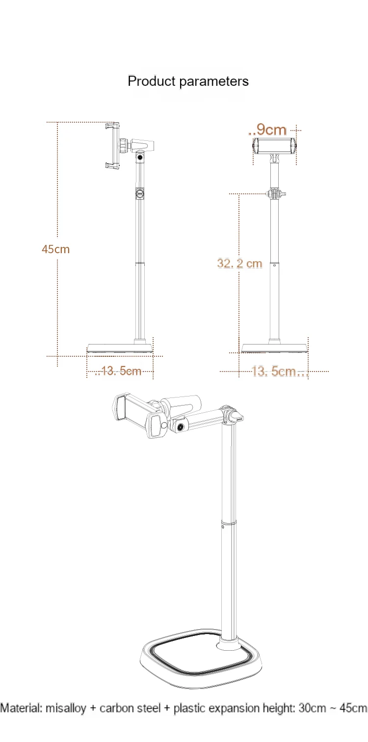 Selfie Vlog Adjustable Phone Holder For Video Recording Filming Cooking ...