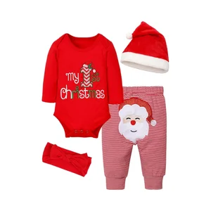 Abbence Baby Girl Boy Christmas Outfit My 1st Christmas Infant New Year 4 Pcs Set Made in China