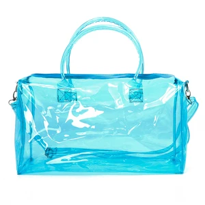 Waterproof Transparent clear Gym Woman Travel Duffel Overnight Weekender Duffle Bag