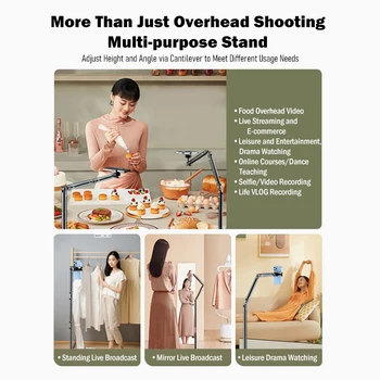 Enujoy Adjustable Aluminum Stand Tablet Holder for Arm for Bed Metal Rotating Feature detail image