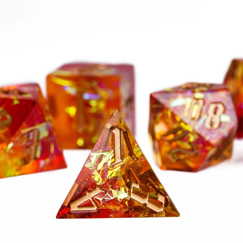 Udixi Custom Dnd Sharp Edge Resin Dice Polyhedral Dungeon & Dragon Dice