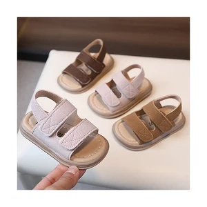 Summer Shoes for Girls Wholesale Rubber Sole Cheap Children Footwear Kids Fashion New Ankle Toddler Casual Baby Boy Sandals