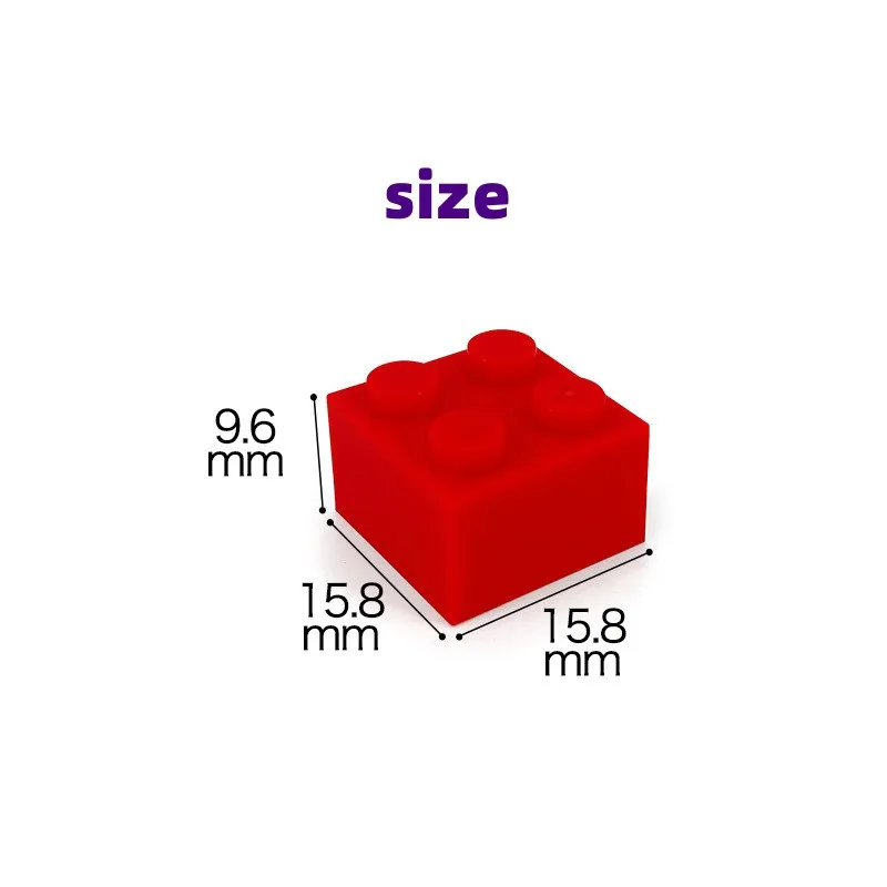 2x2 Basic High Brick for Legoes City 2*2  Building Blocks Legoes Friends Plastic Kids Toy  Diy Toys Part (NO.3003)