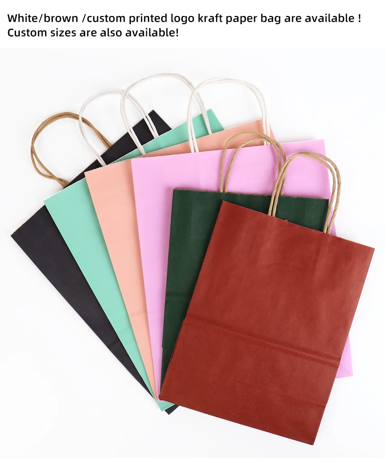 Custom Recyclable Kraft Paper Bag With Your Own Logo,Custom Shopping