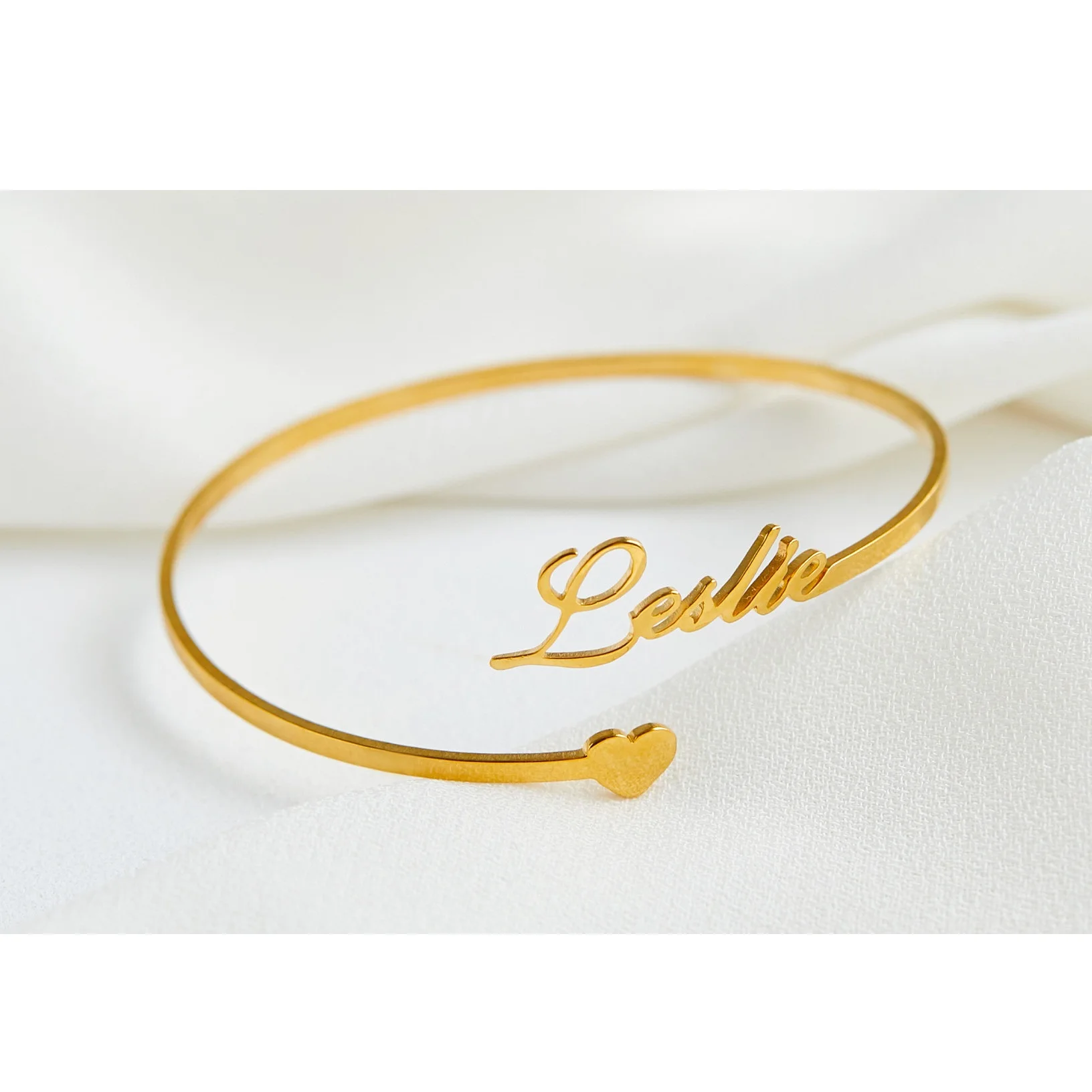 Custom Name Bracelet Gold Name Bracelet Gold Heart 