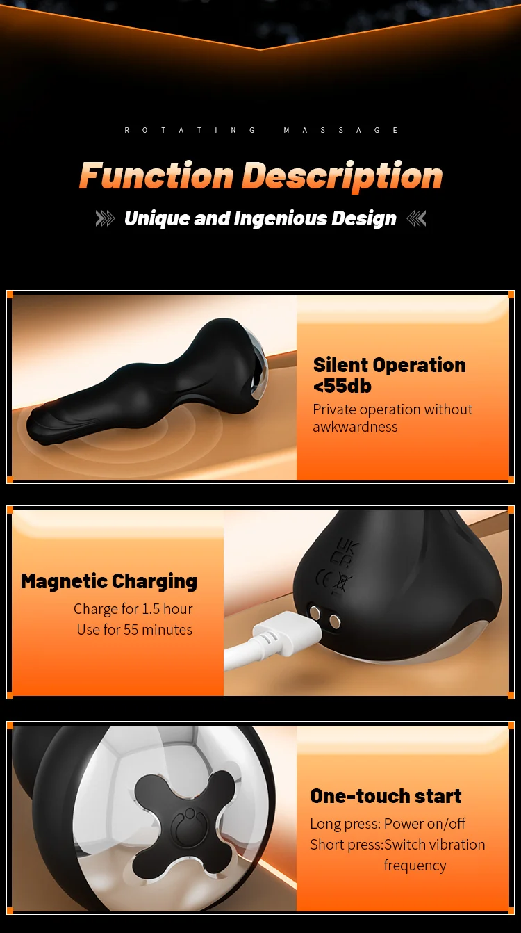 Waterproof IPX7 rated internal stimulator for shower and bath play