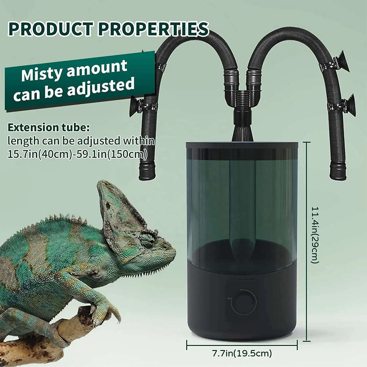 Adjustable 4L Reptile Fogger Humidify Terrariums Efficiently