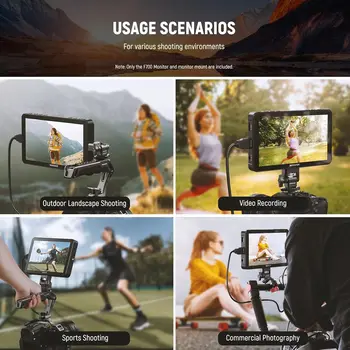 NEEWER F700 7" Camera Field Monitor, 2000nit HD 1920x1080 IPS Touch Screen With 3D LUT, 4K Loop In/Out With Peak Focus detail image