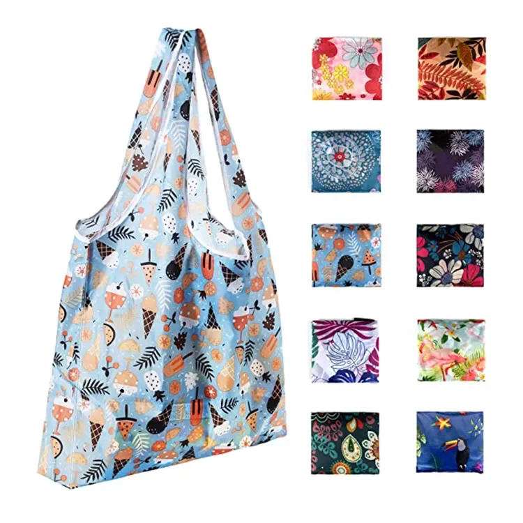 Reusable Rpet Polyester Shopping Bag Large Woman Bag Custom Nylon Pouch ...