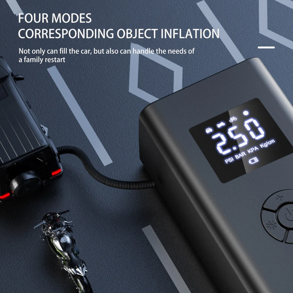 Manufacturers Wholesale New Car air Pump Portable air Pump Electric Lighting Car Wireless air Pump - view 6