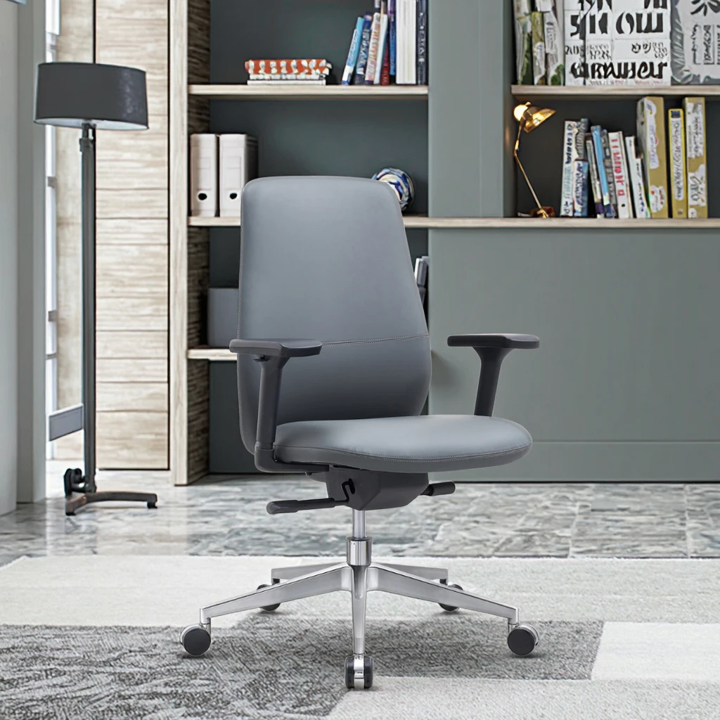 Multi-functional Operator Chair Slide Function PU Arm Pads Tension Control Conference Table Companion 5