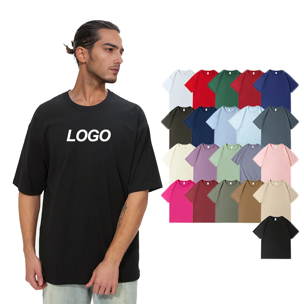DUOLLB  Wholesale OEM 220g Cheap tshirt custom High Quality Custom Logo 3D Embossed Men's T-shirts Plus Size Men's T-shirts