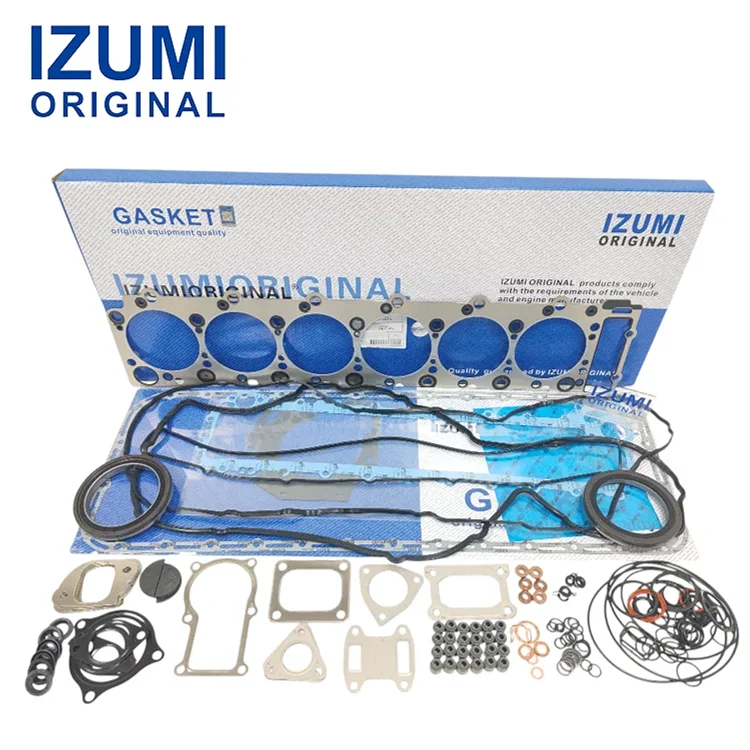 IZUMI ORIGINAL 6BG1 6BG1T Engine Full Overhaul Gasket Kit for Isuzu TCM Hitachi JCB NRR FSR