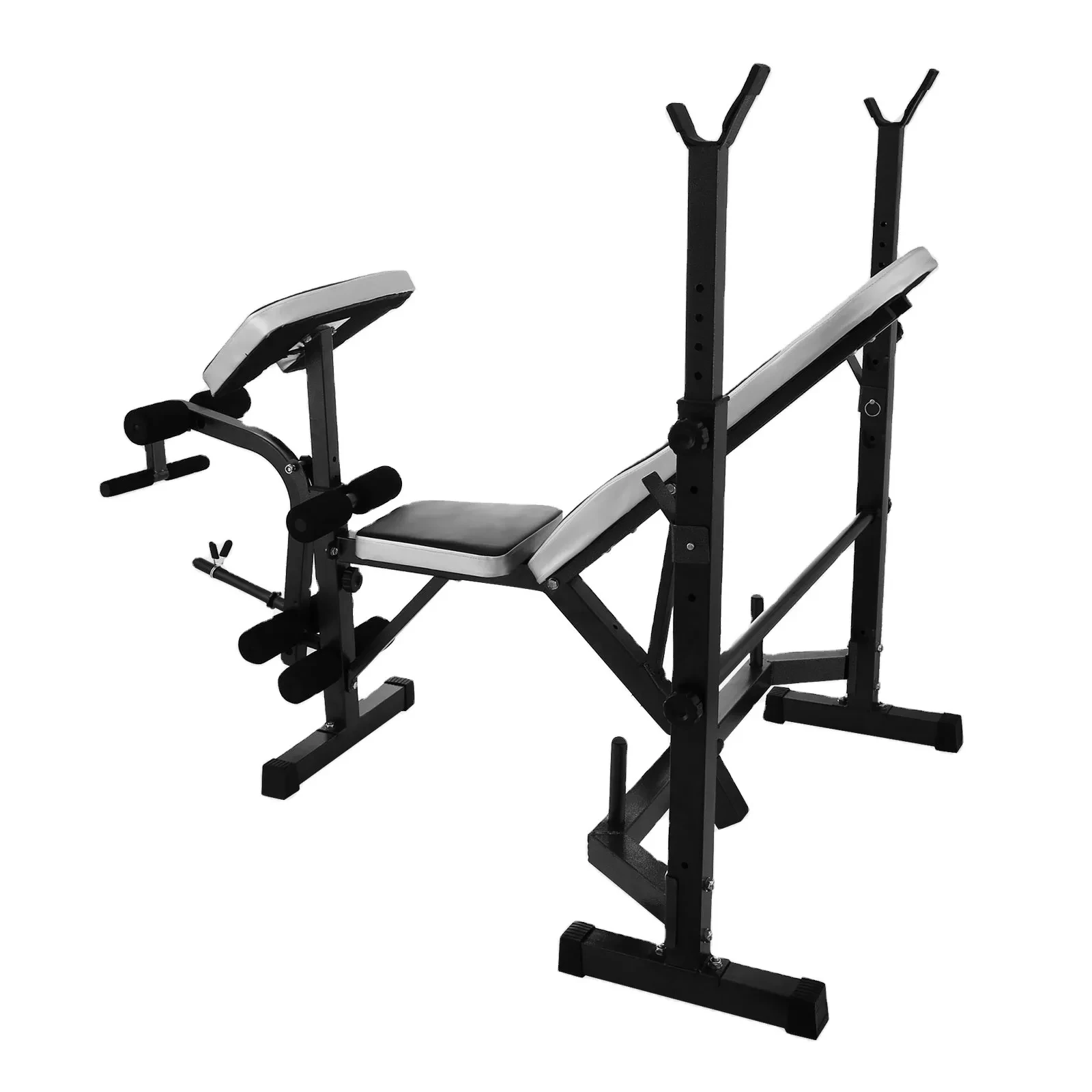 Gym Multi Function Weight Lifting Flat Bench Press Adjustable Foldable Fitness Barbell Dumbbell Bench Rack Training