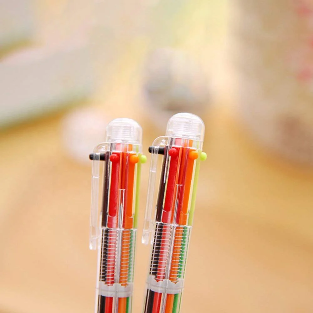 6 In1 Novelty Ballpoint Pen Color Colorful Multicolor School Multi  Stationery for sale online