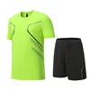 ชุดเสื้อยืดวิ่งสีเขียวเรืองแสง KJW-6803