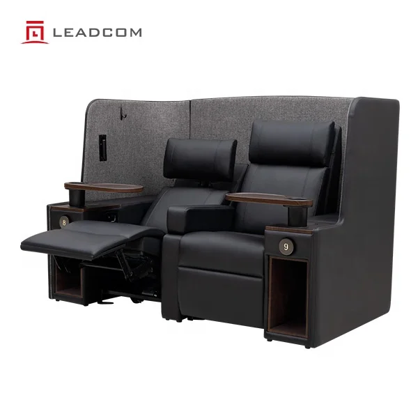 LEADCOM LS-813B ZERO GRAVITY Premium Couple Seat Commercial Luxury Vip Electric Cinema Recliner Seat Cinema Chair