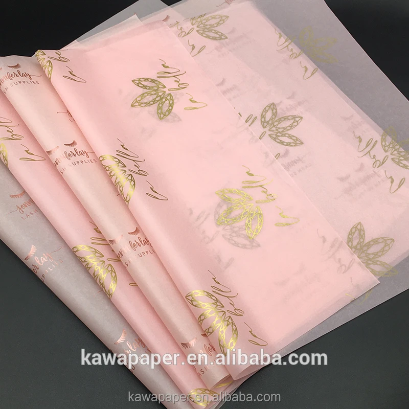 Source High Quality Custom logo hot gold gift packaging thin tissue  wrapping paper on m.